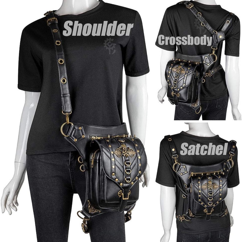 Steampunk, motorcycle, festival hip bag/shoulder bag/crossbody bag